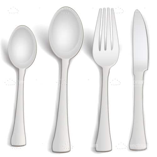 Cutlery Set in Light Grey